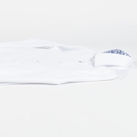 Stenstroms White Twill Casual Shirt - Sweden (buttonhole detail)