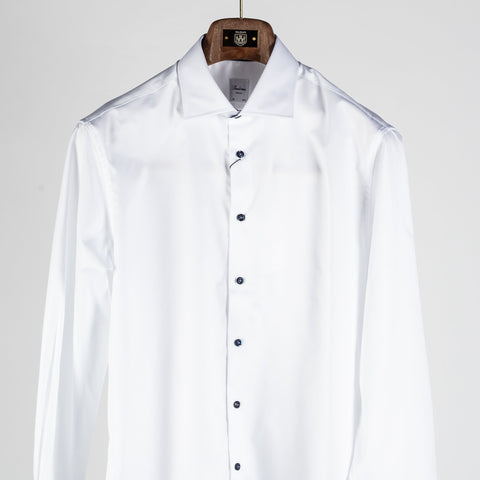 Stenstroms White Twill Shirt (collar detail)