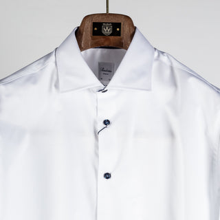 Stenstroms White Twill Shirt (on model)