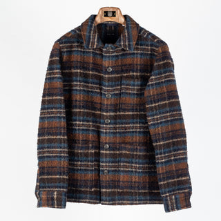 Xacus multi plaid overshirt, front view