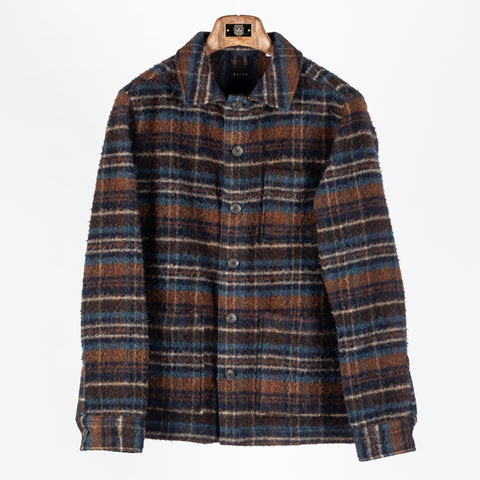 Xacus multi plaid overshirt, front view