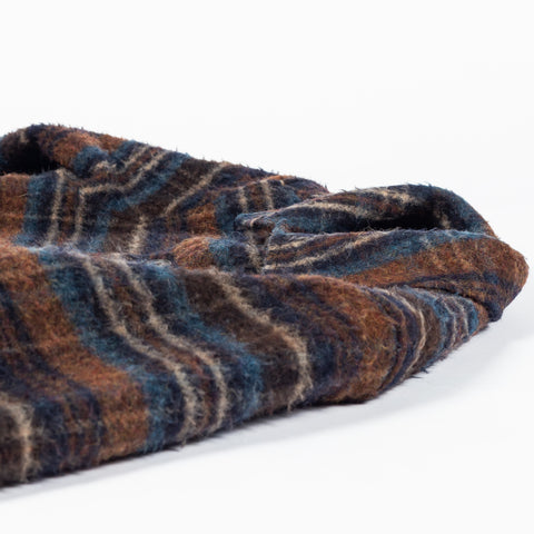 Xacus multi plaid overshirt, side view laid flat