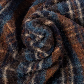 Xacus multi plaid overshirt, fabric close-up