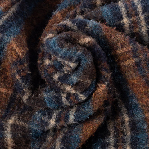 Xacus multi plaid overshirt, fabric close-up