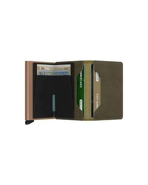 Secrid Olive Saffiano Slim Wallet 4