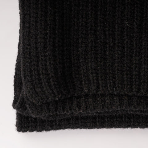 Dante Black Knitted Cashmere Scarf 2