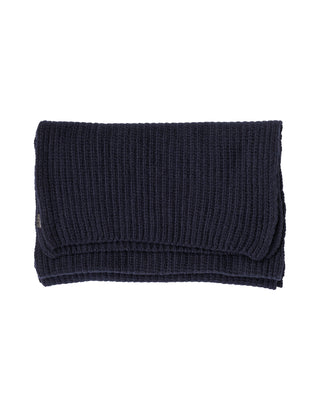 Dante Navy Knitted Cashmere Scarf 1