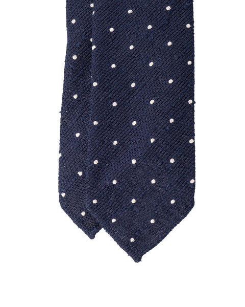 Drake's Navy Polka dot Tie 3