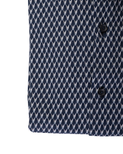 Xacus Navy Printed Sport Shirt 2