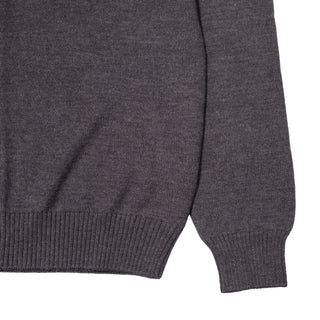 Gran Sasso Grey Full-Zip Wool Sweater 3