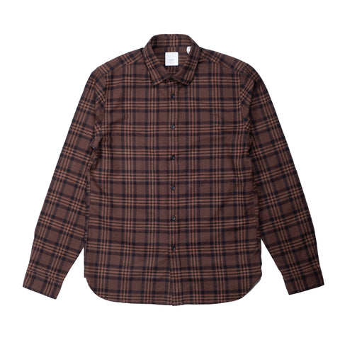Xacus Brown Plaid Shirt 1
