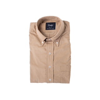 Drake's Tan Corduroy Button Down Shirt 1