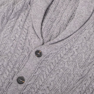 Benson Grey Cable Knit Cardigan 5