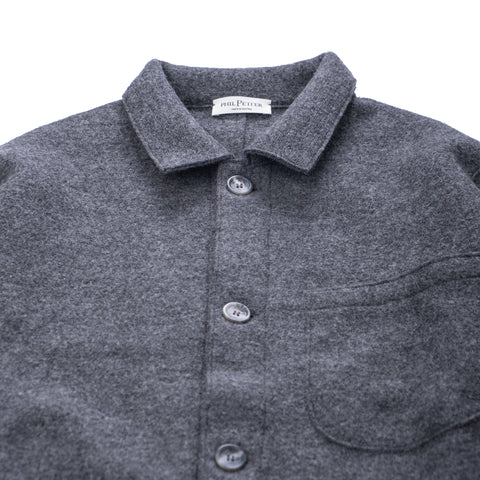 Phil Petter Charcoal Boiled Wool Work Shirt 4