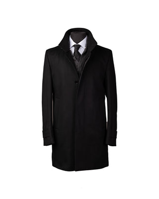 Strellson Black New Broadway Wool Overcoat 1