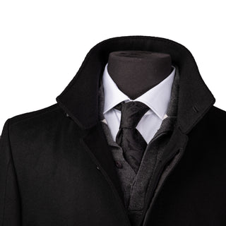 Strellson Black New Broadway Wool Overcoat 2