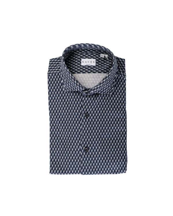 Navy Jersey Dress Shirt