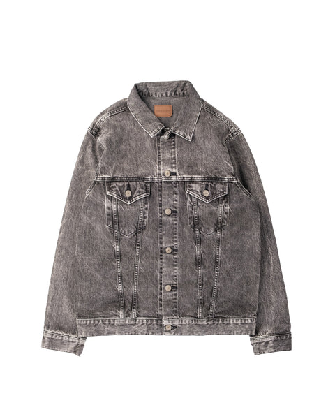 Washed grey denim clearance jacket