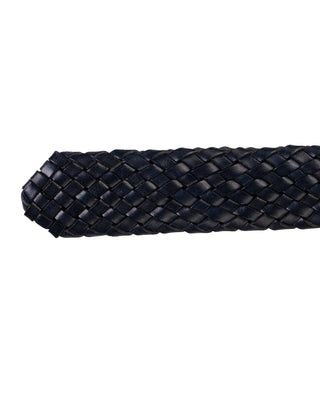 Anderson's Navy Leather Woven Belt 2