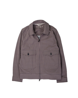 Circolo Brown Gingham Jersey Bomber 1