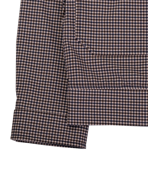 Circolo Brown Gingham Jersey Bomber 3