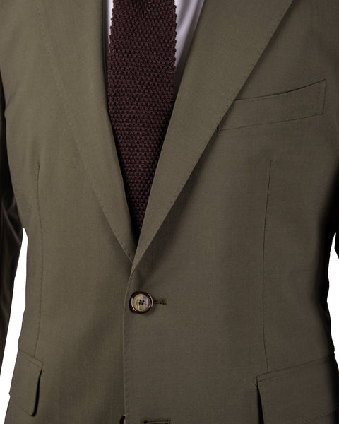 Tagliatore Green Stretch Wool Suit 4