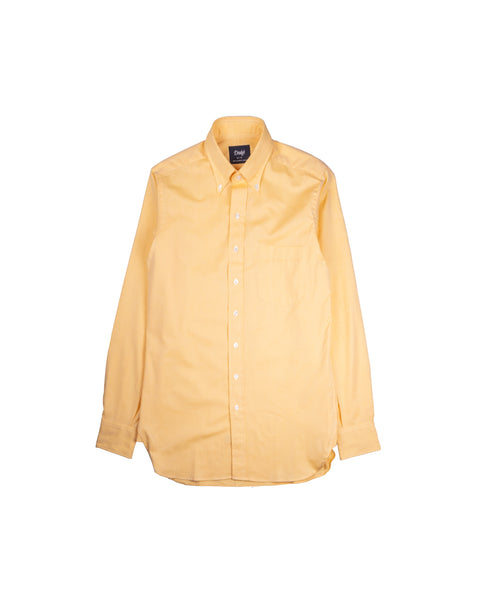 Drake's Yellow Pinpoint Oxford Cotton Cloth Button-Down Shirt 2