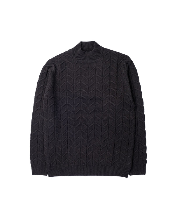 Black Mock Neck Sweater
