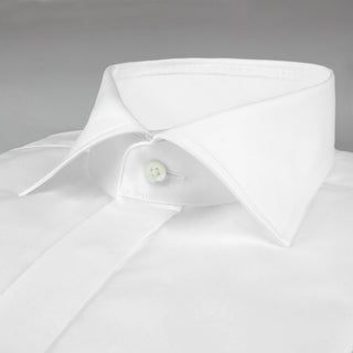 Stenstroms White Twill Fly Front Dress Shirt 4
